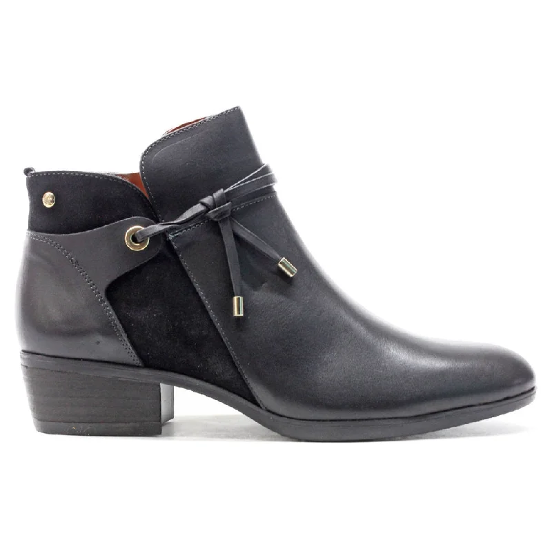 Warm Winter Boots Daroca Calfskin Leather Women's Zip up Ankle Boots