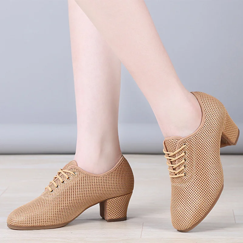 Best Walking Shoes KCDANCE Women's Mesh 5cm Heels Rubber Sole Teaching & Practice Shoes