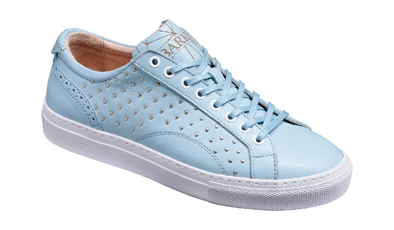 Fashion Sneakers For Work Isla - Pale Blue Calf / Studs