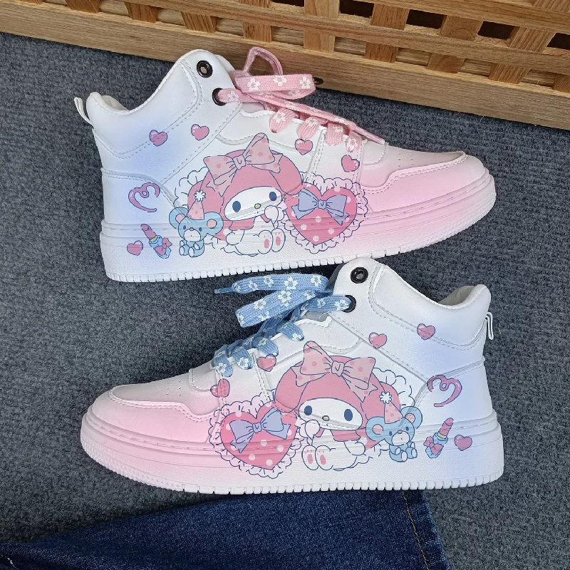 Stylish Sneakers For Running Kawaii Print Cute Anime Shoes Sneakers