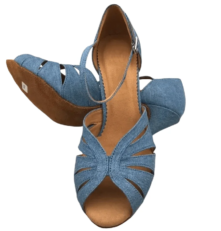 Chic High Heels Collection Salsa Dance Shoes Latin Bachata Denim Dancing Shoes