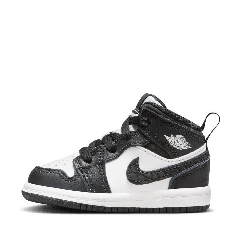 Trendy Platform Sneakers Jordan 1 Mid SE (TD) - Off Noir/Black