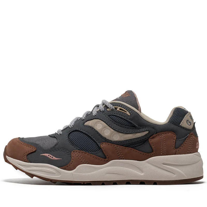 Comfortable Loafers For Work Saucony Grid Shadow 2 - Grey/Brown