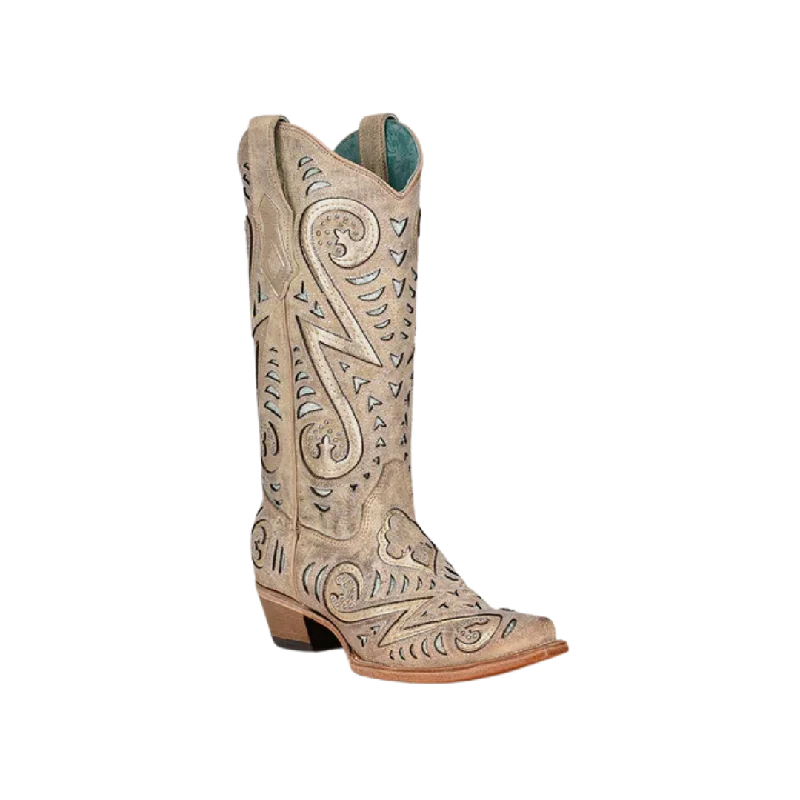 Lightweight Hiking Shoes Corral Boots Women's Bone Inlay Cowgirl Boots