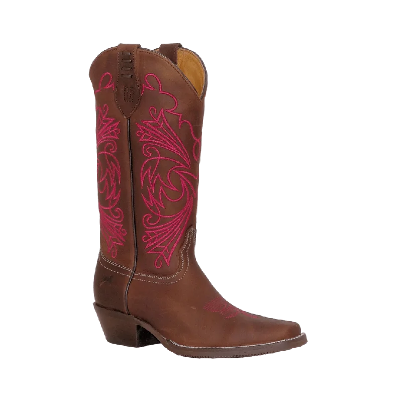 Best Running Footwear International M Women's Brown Pink Embroidered Boot