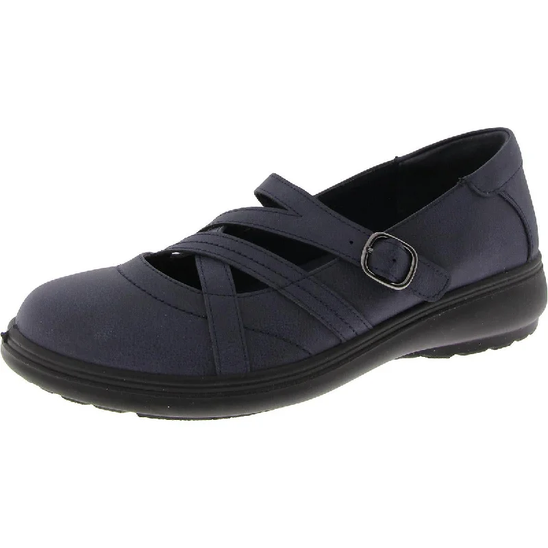 Slip-On Sneakers Collection Womens Faux Leaher Slip On Mary Janes