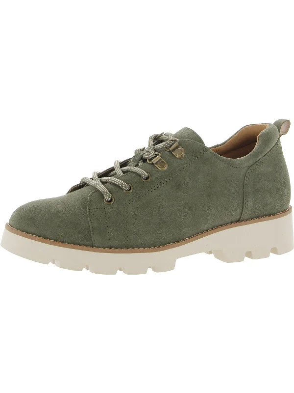 Waterproof Running Shoes Ballari Womens Suede Lace-Up Oxfords