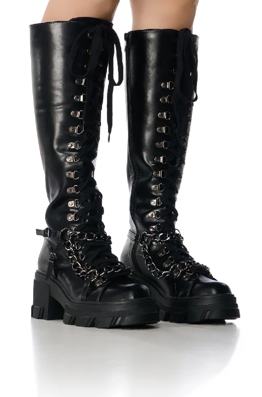 Winter Boots Sale MORGAN BLACK LACE UP BOOT