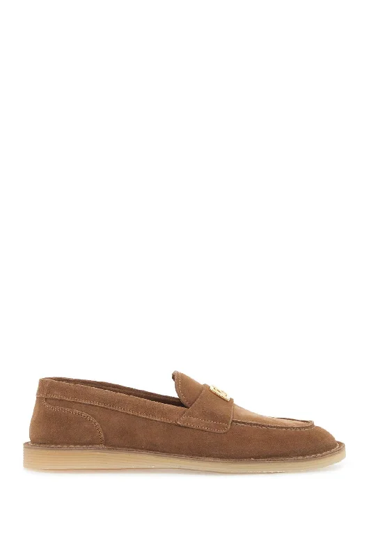 Stylish Running Footwear Dolce & Gabbana Women's Suede Leather Moccas