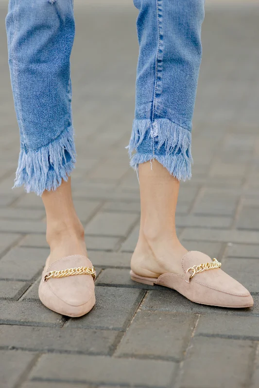 Cozy Winter Boots In Control Nude Brown Flat Mules