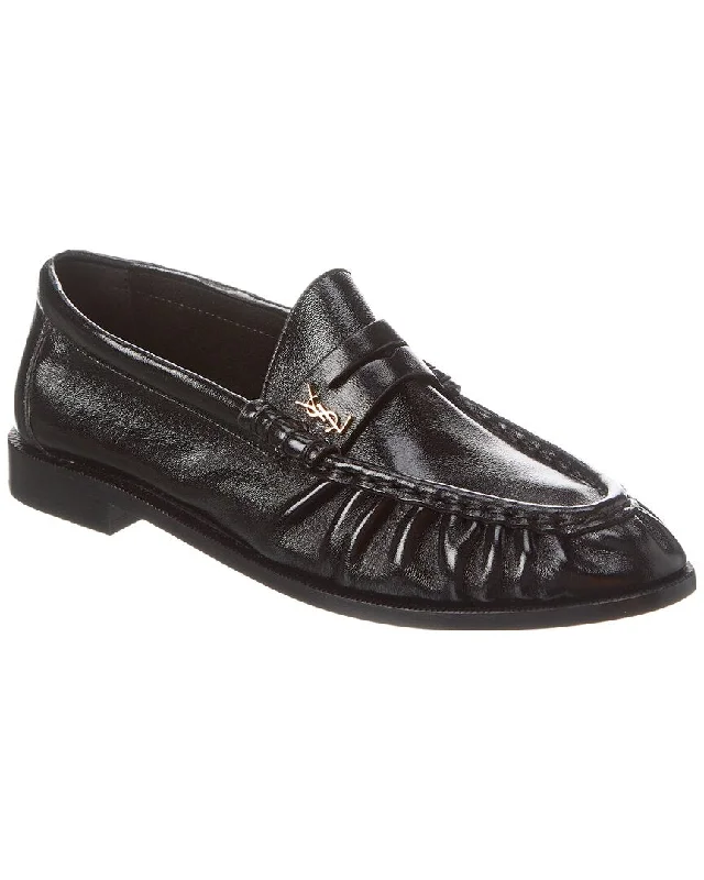 Warm Winter Boots Saint Laurent Le Loafer Leather Moccasin