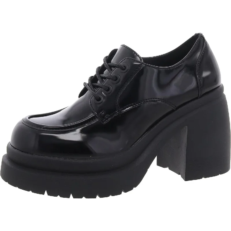 Best Running Sneakers Womens Patent Leather Block Heel Loafers