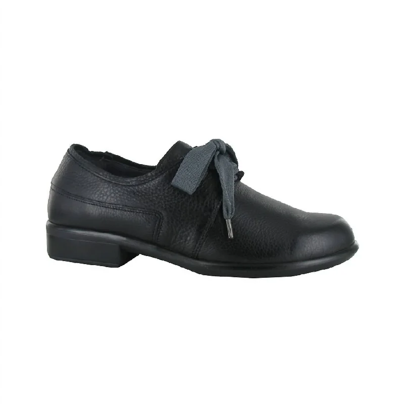 Chic High Heels Collection Women's Blizzard Oxford Shoes In Black Soft