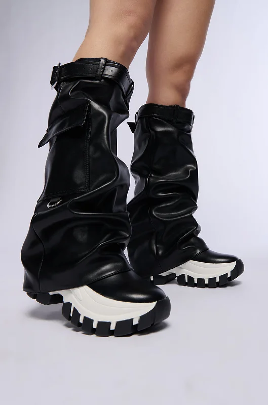 Designer Boots Collection AZALEA WANG EZRAH BLACK BOOT