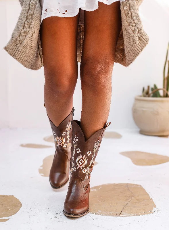 Waterproof Hiking Boots Brown Cowboy Boot