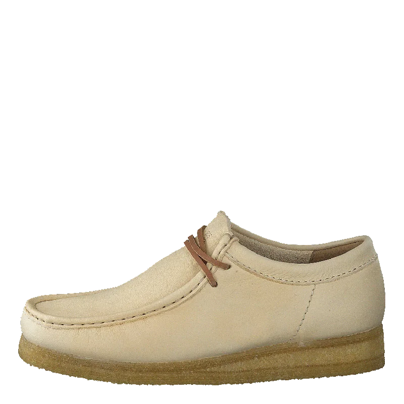 Trendy Lace-Up Shoes Wallabee G Natural Leather