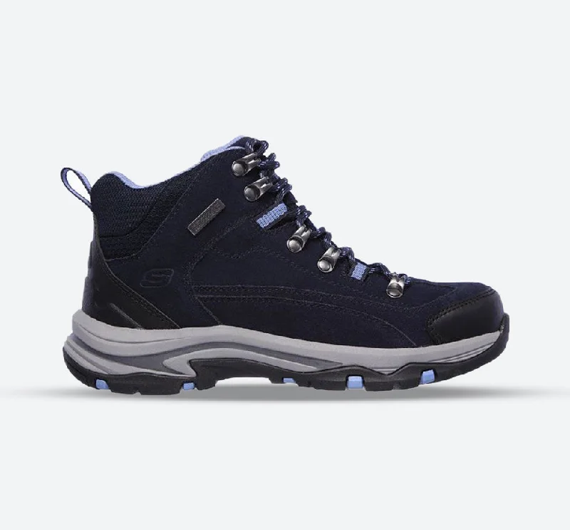 Comfortable Work Sneakers Women's Relaxed Fit Skechers 167004 Trego Alpine Trail Outdoor  Hiking Boots - Navy