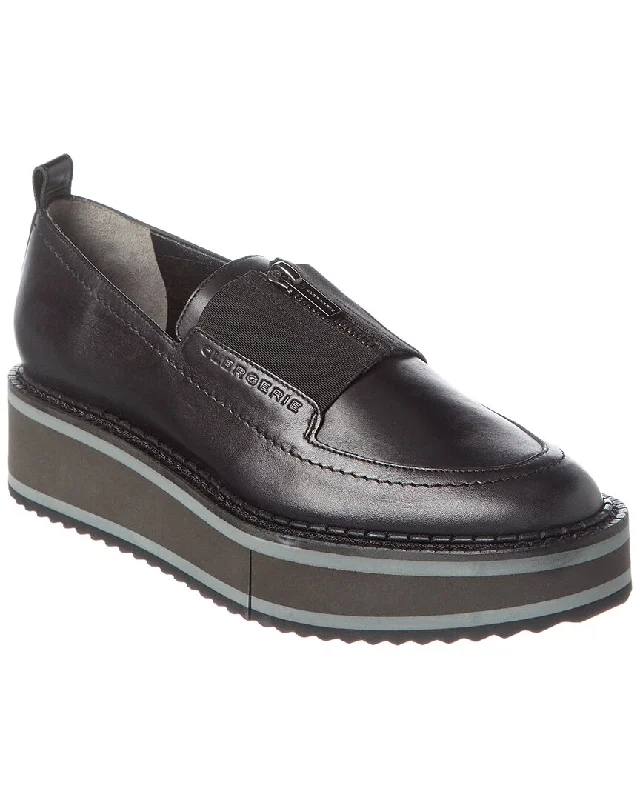 Classic Oxford Shoes Clergerie Boaz Leather Platform Loafer