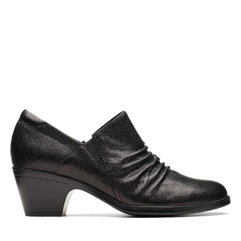 Affordable Running Shoes Clarks Emily2 Cove in Black Leather