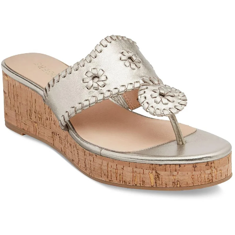 Classic Oxford Shoes Jack Rogers Womens Metallic Cork Wedge Sandals