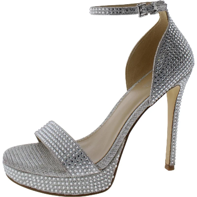 Trendy Lace-Up Shoes MICHAEL Michael Kors Womens Jordan Embellished Almond Toe Platform Sandals