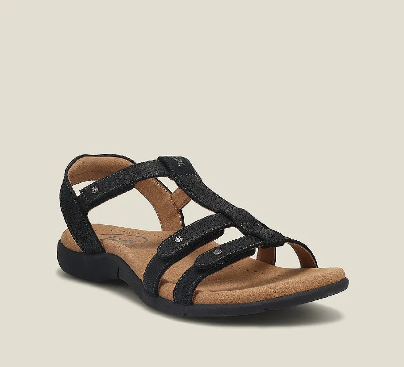 Comfortable Walking Sandals Taos Trophy 2 Blk Emboss