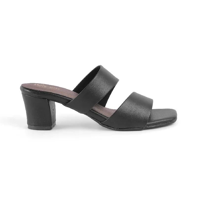 Trendy Summer Sandals Tresmode Dejvice Black Women's Casual Block Heel Sandals