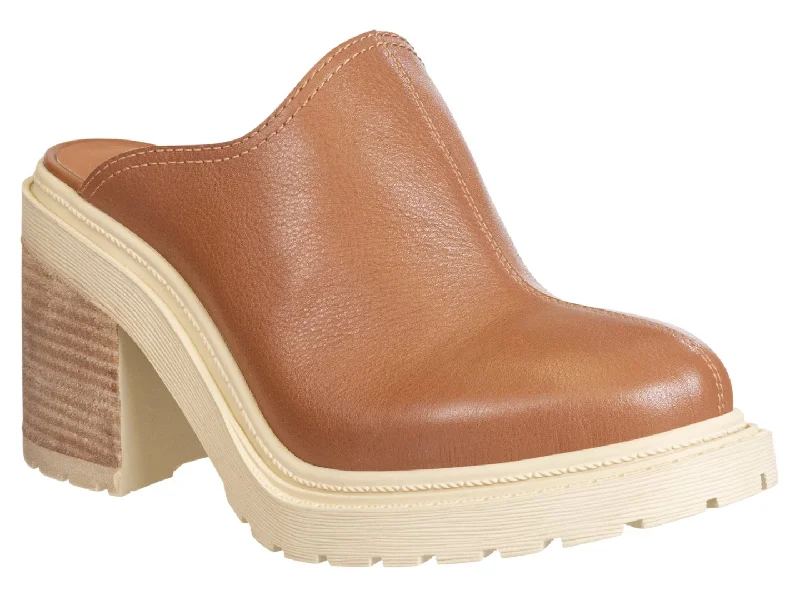 OTBT: RISE in CAMEL Heeled Mules