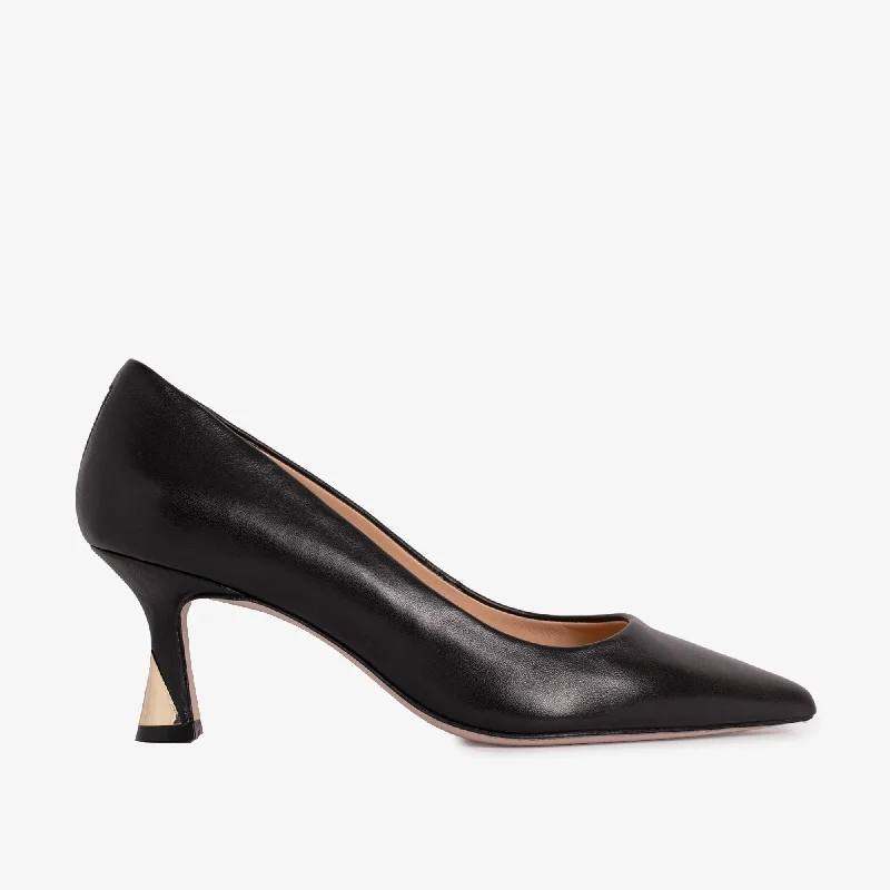 Slip-On Winter Shoes The Brunello Black Leather Pump Women Shoe