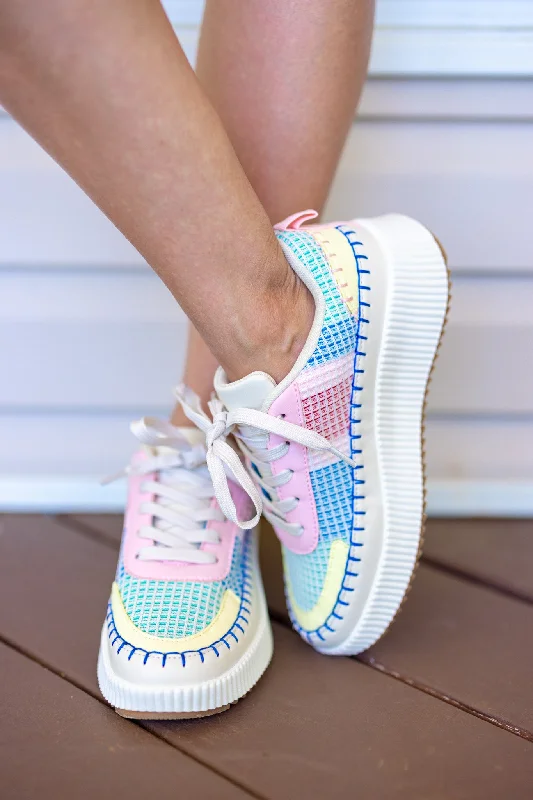 Casual Booties For Sale Rainbow Pastel Colored Sneakers