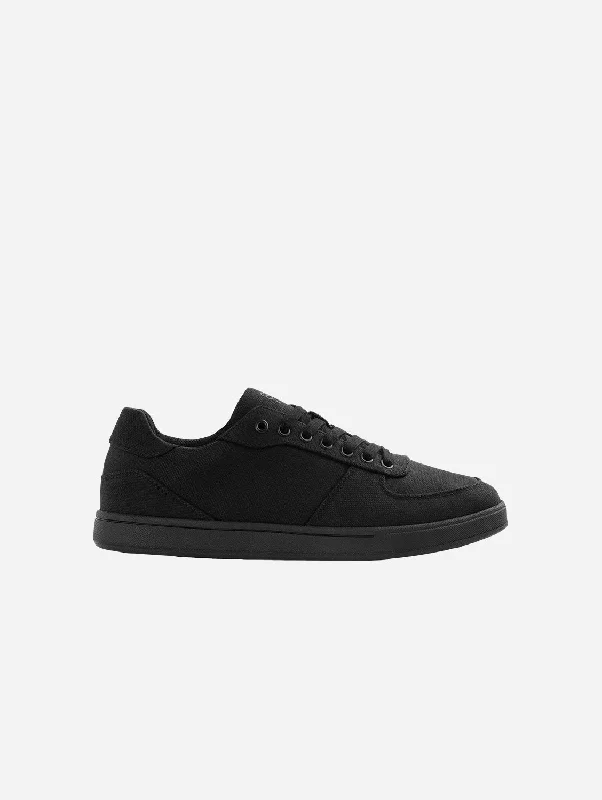 Seeker Men's Vegan Hemp Sneakers | Full Black