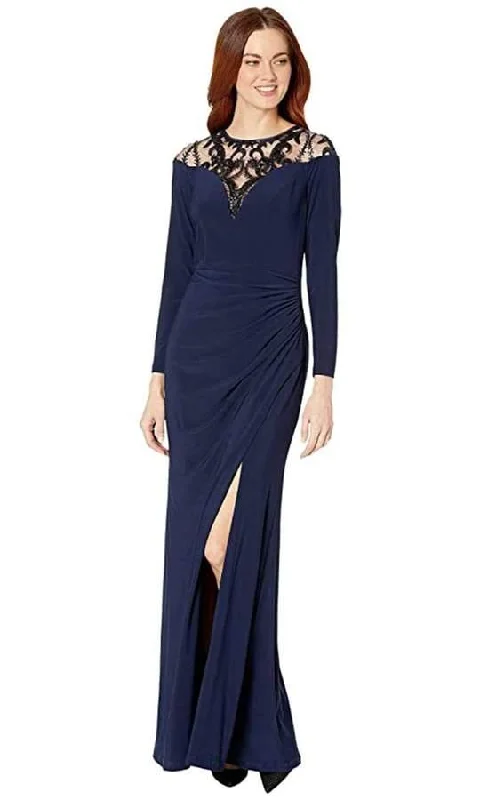 Rose Gold Dress Adrianna Papell AP1E206953 Long Sleeve Sheath Dress