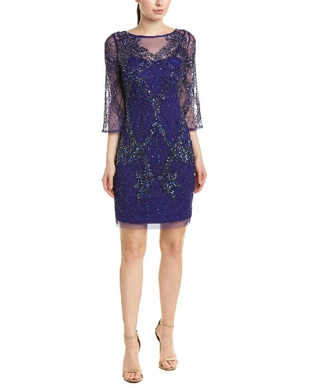 Strapless Gown Aidan by Aidan Mattox Long Sleeve Short Cocktail Dress