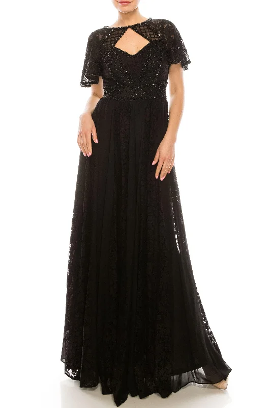 Whimsical Evening Gown Aidan Mattox Long Formal Beaded Dress MD1E204601
