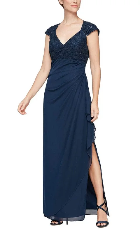 Designer Gown Alex Evenings 82122470 - Cap Sleeve Empire Evening Dress