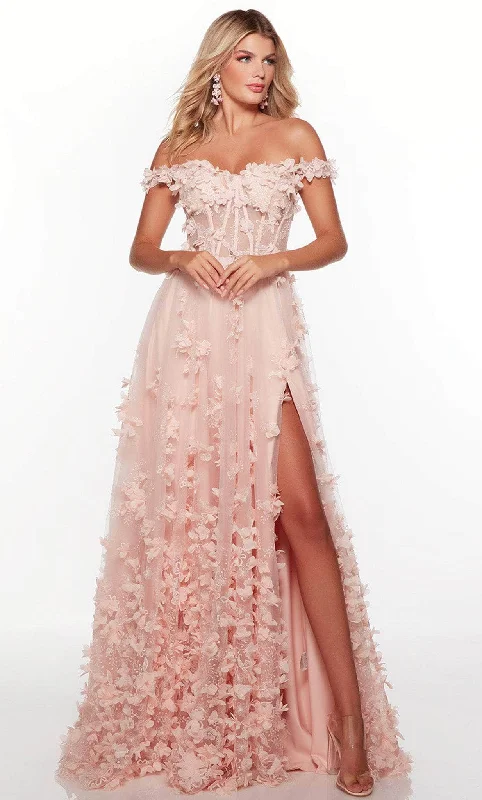 Glamorous Formal Dress Alyce Paris 61308 - Floral Plus Size Prom Dress