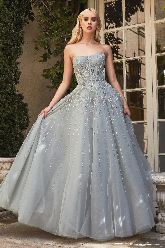Showstopper Dress ANDREA & LEO A1095 Embellished Strapless Straight Bodice A Line Dress