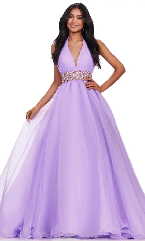 Elegant Wedding Gown Ashley Lauren 11546 - V-Neck Sleeveless Ballgown