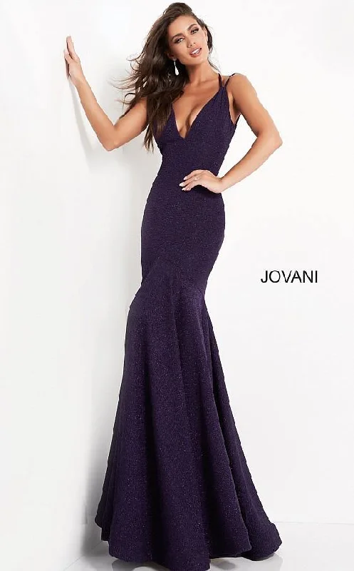 Simple Formal Dress Jovani 60214 Prom Long Long Glitter Formal Dress