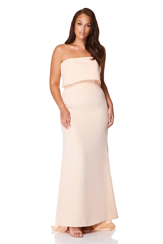 Vintage Gown Blaze Strapless Maxi Dress With Overlay