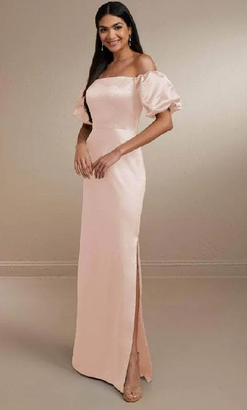 Fancy Embellished Dress Christina Wu Celebration 22163 - Off Shoulder Satin Gown