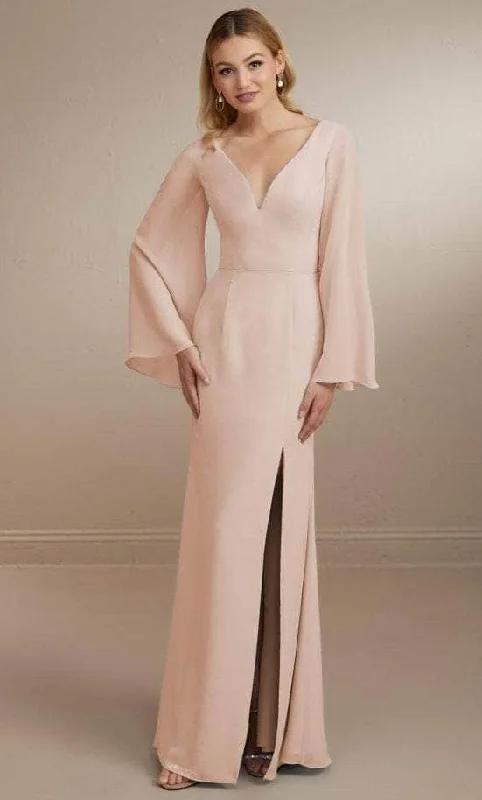 Floral Embroidery Dress Christina Wu Celebration 22164 - Flowy Evening Gown with Bell Sleeves Floral Embroidery Dress Christina Wu Celebration 22164 - Flowy Evening Gown with Bell Sleeves