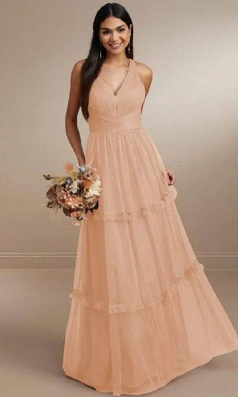 Deep V-Neck Dress Christina Wu Celebration 22170 - Prom Dress With Ruffled Skirt