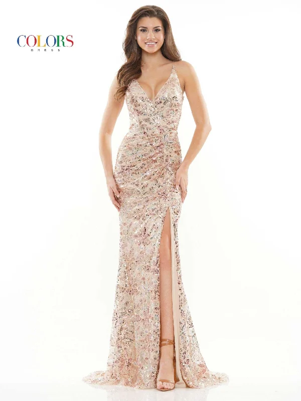 Elegant Beaded Dress Colors 2727 Colors Formal Long Fitted Prom Dress