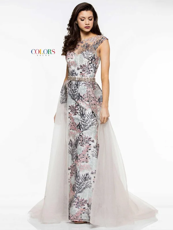 Party Dress Colors 1830 Colors Long Cap Sleeve Formal Prom Dress