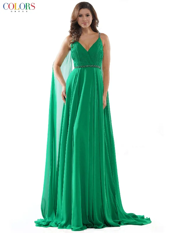 Floor-Sweeping Gown Colors 2502 Colors Long Formal Chiffon Prom Dress