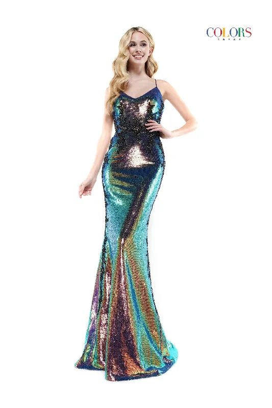 Elegant Evening Dress Colors 2519 Colors Long Spaghetti Strap Sexy Prom Dress