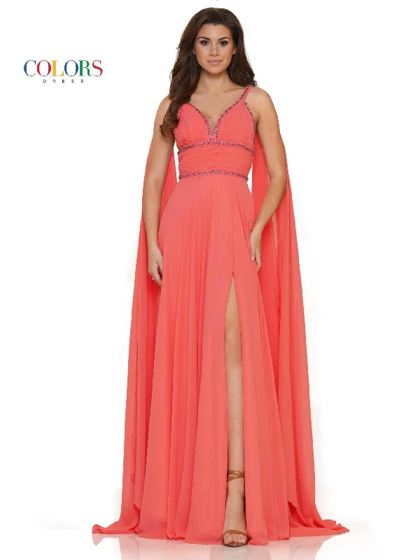 Floor-Length Gown Colors 2699 Colors Prom Long Formal Beaded Chiffon Dress