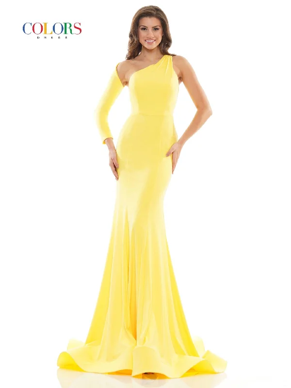 Glitter Dress Colors 2690 Colors Prom Long One Shoulder Fitted Dress