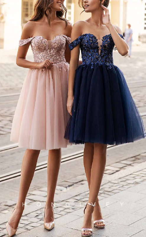 Formal Red Dress H1895 - Sweet/Classic V-Neck Illusion Cutout Appliques Empire Short Party/Homecoming Dress Formal Red Dress H1895 - Sweet/Classic V-Neck Illusion Cutout Appliques Empire Short Party/Homecoming Dress